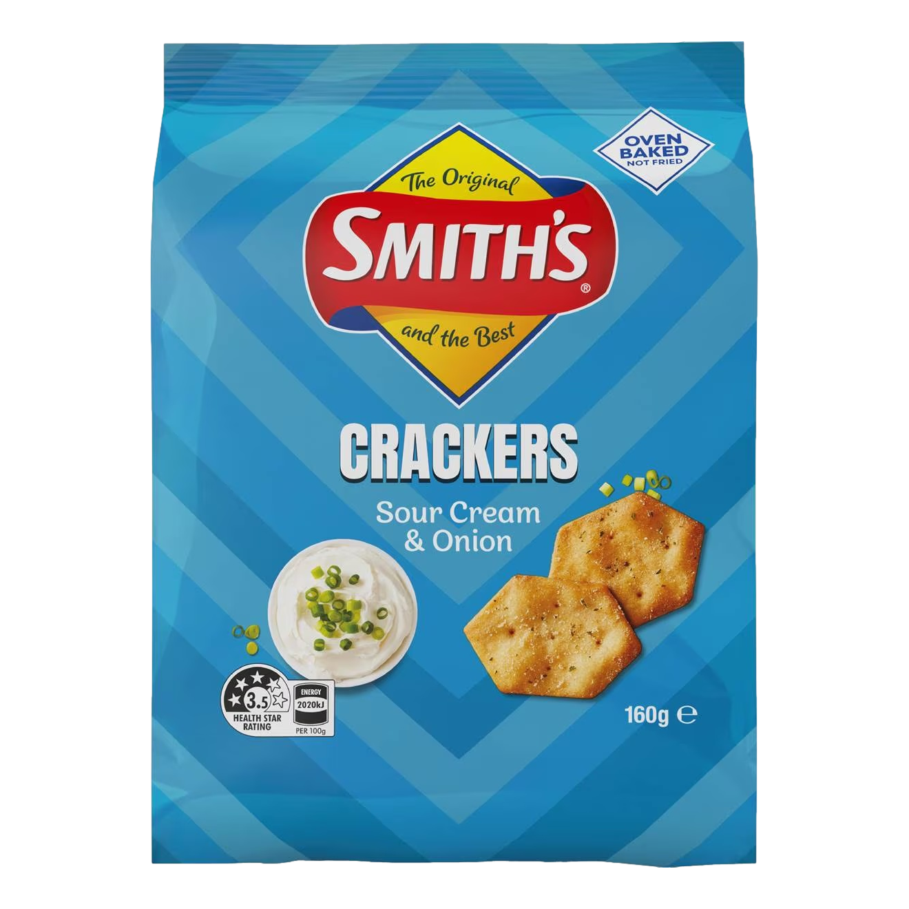 Smith's Crackers Sour Cream & Onion 160g