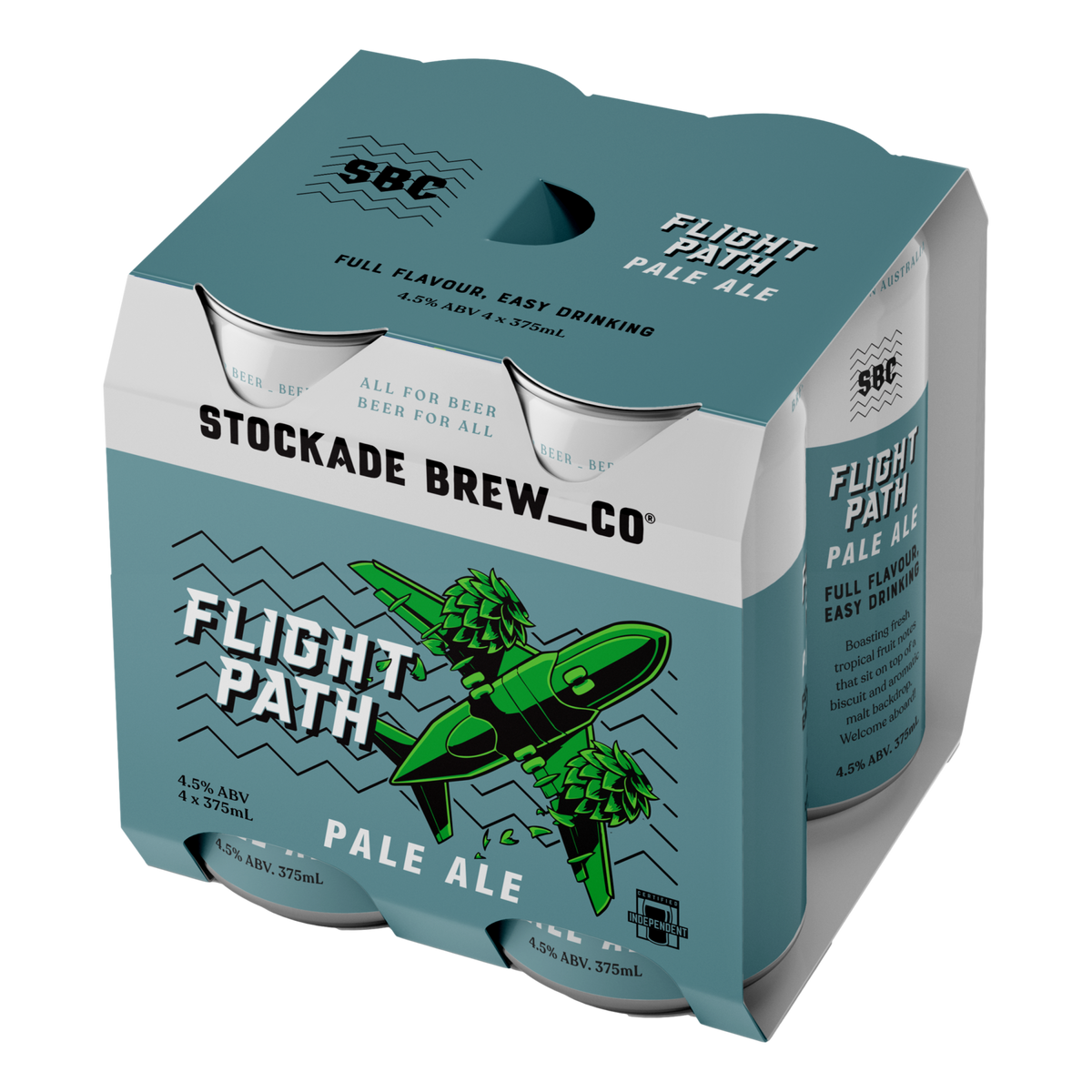 Stockade Flight Path Pale Ale 375ml Can 4 Pack