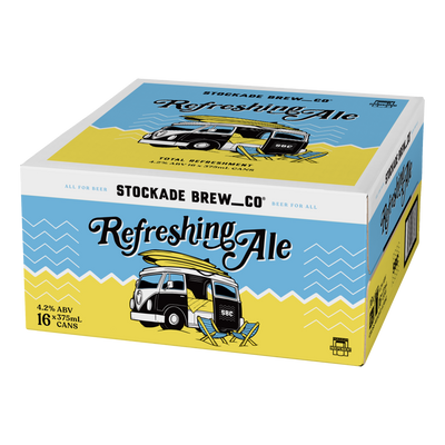 Stockade Refreshing Ale 375ml Can Case of 16