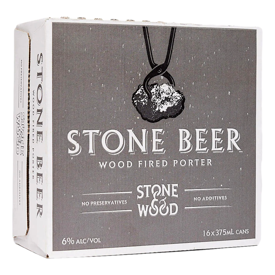Stone & Wood Stone Beer Wood Fire Porter 6.4% 375ml Can  Case of 16