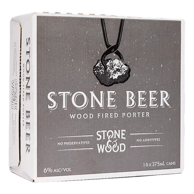 Stone & Wood Stone Beer Wood Fire Porter 6.4% 375ml Can  Case of 16
