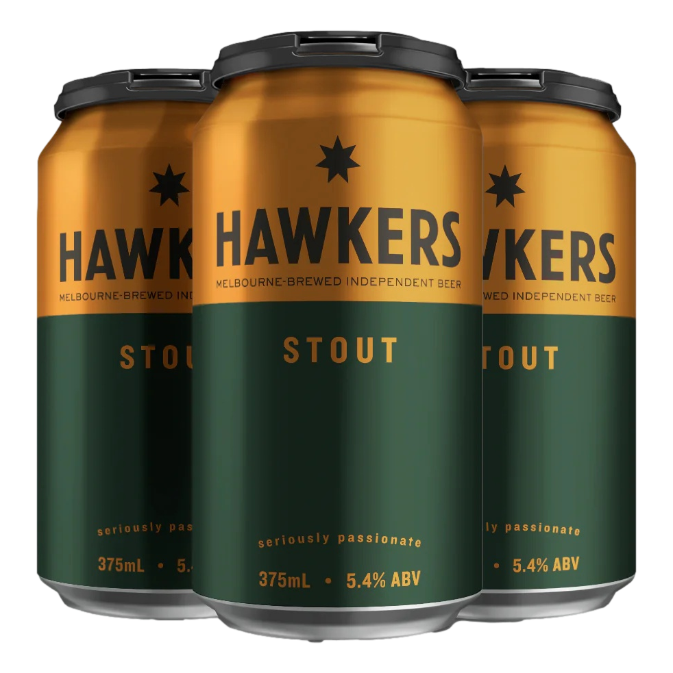 Hawkers Stout 375ml Can 4 Pack