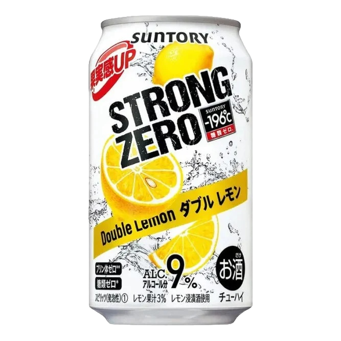 Suntory Strong Zero Double Lemon 9% 350ml Can Single