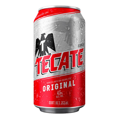 Tecate Original Mexican Cerveza 355ml Can Case of 24