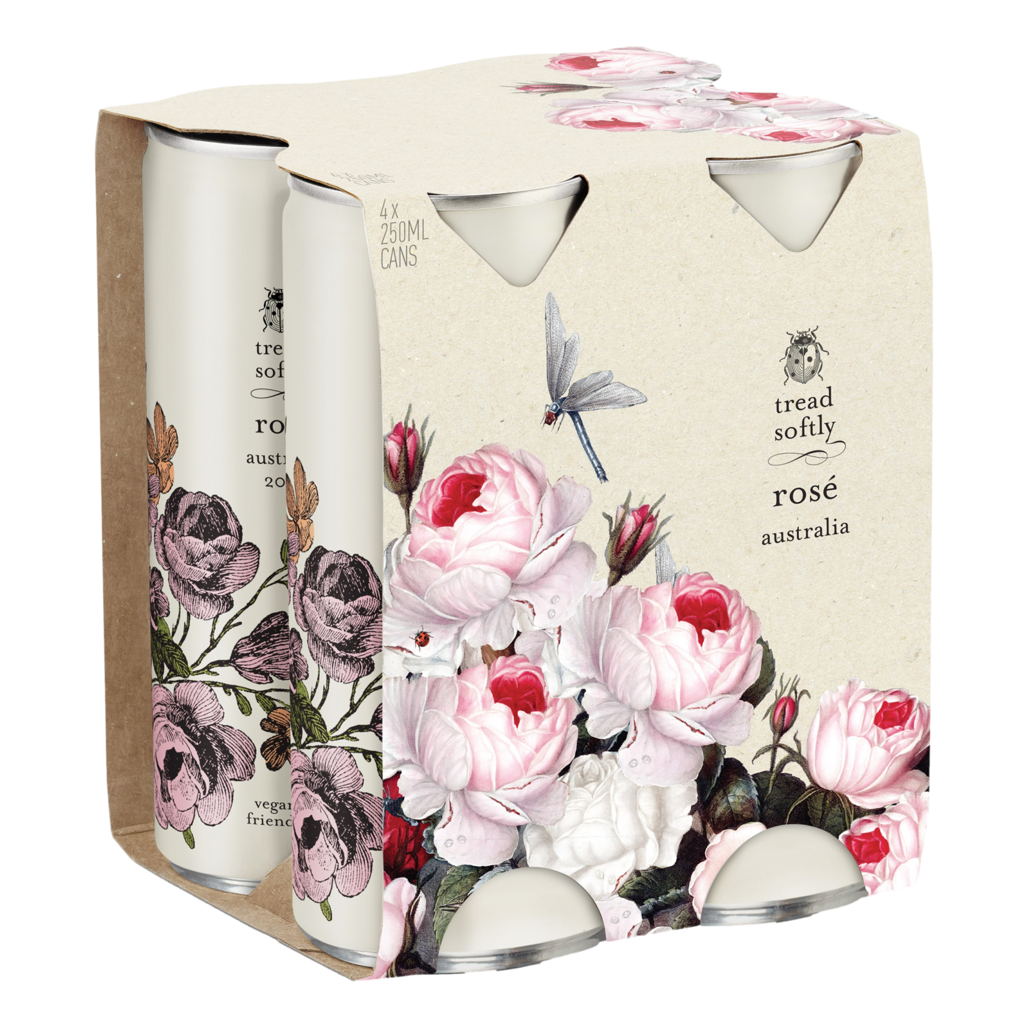 Tread Softly Rose 250ml Can 4 Pack
