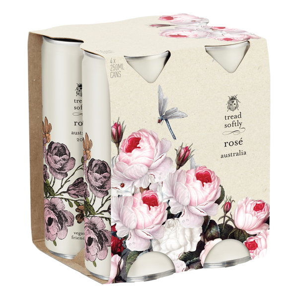 Tread Softly Rose 250ml Can 4 Pack Camperdown Cellars