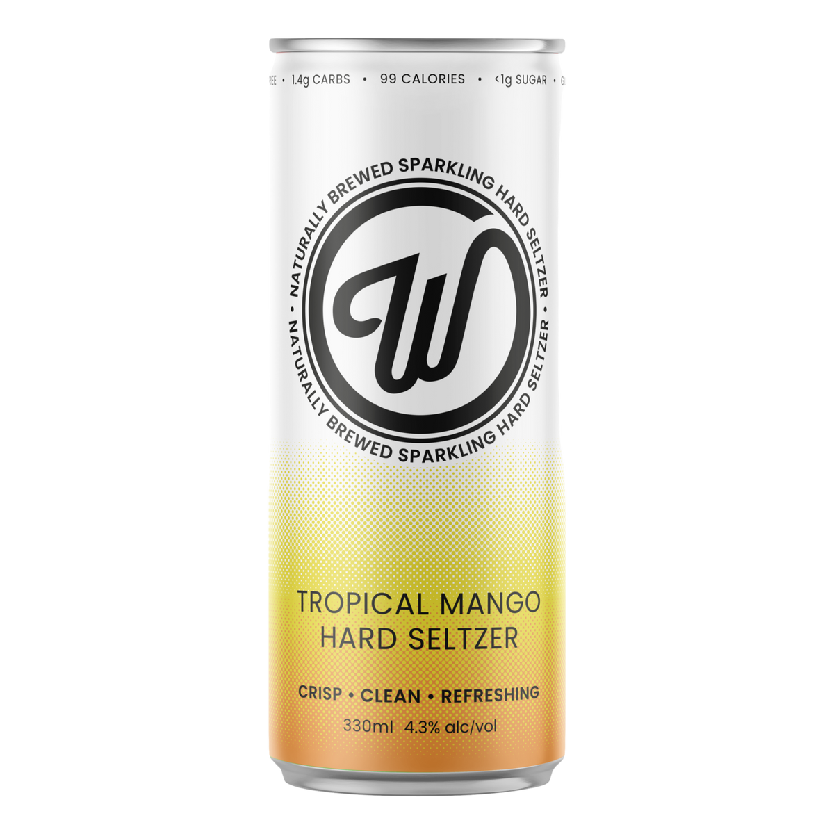 Wayward W Hard Seltzer Mango 330ml Can 4 Pack