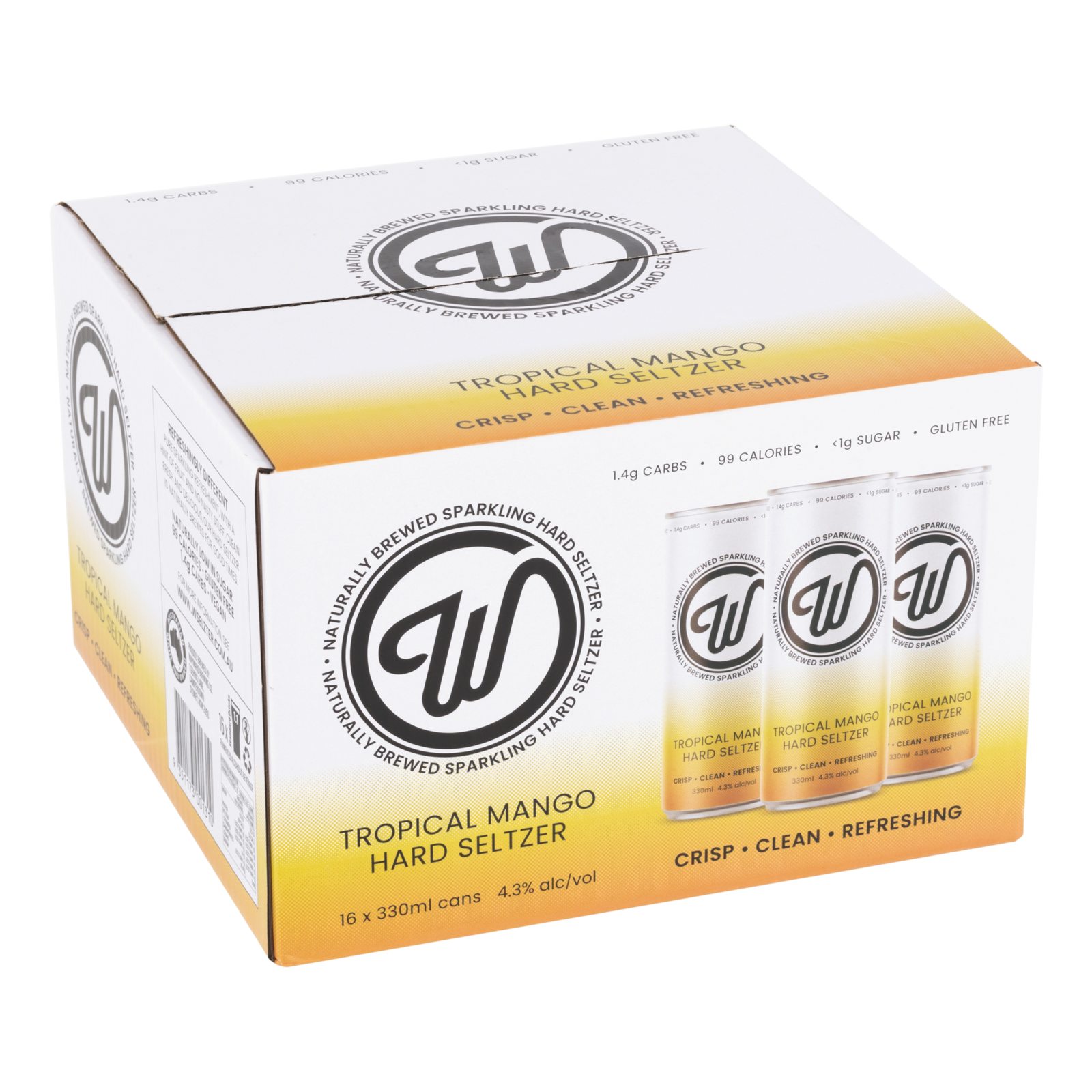 Wayward W Mango Hard Seltzer 330ml Can Case of 16