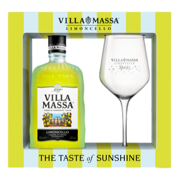 Villa Massa Limoncello with Spritz Glass 500ml GIFT PACK