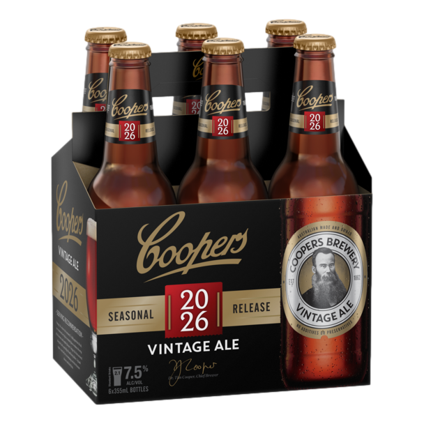 Coopers Extra Strong Vintage Ale 2026 Edition 7.5% 355ml Bottle  6 Pack