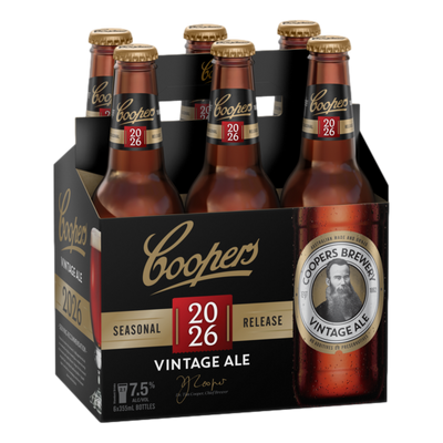 Coopers Extra Strong Vintage Ale 2026 Edition 7.5% 355ml Bottle  6 Pack