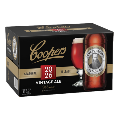Coopers Extra Strong Vintage Ale 2026 Edition 7.5% 355ml Bottle Case of 24
