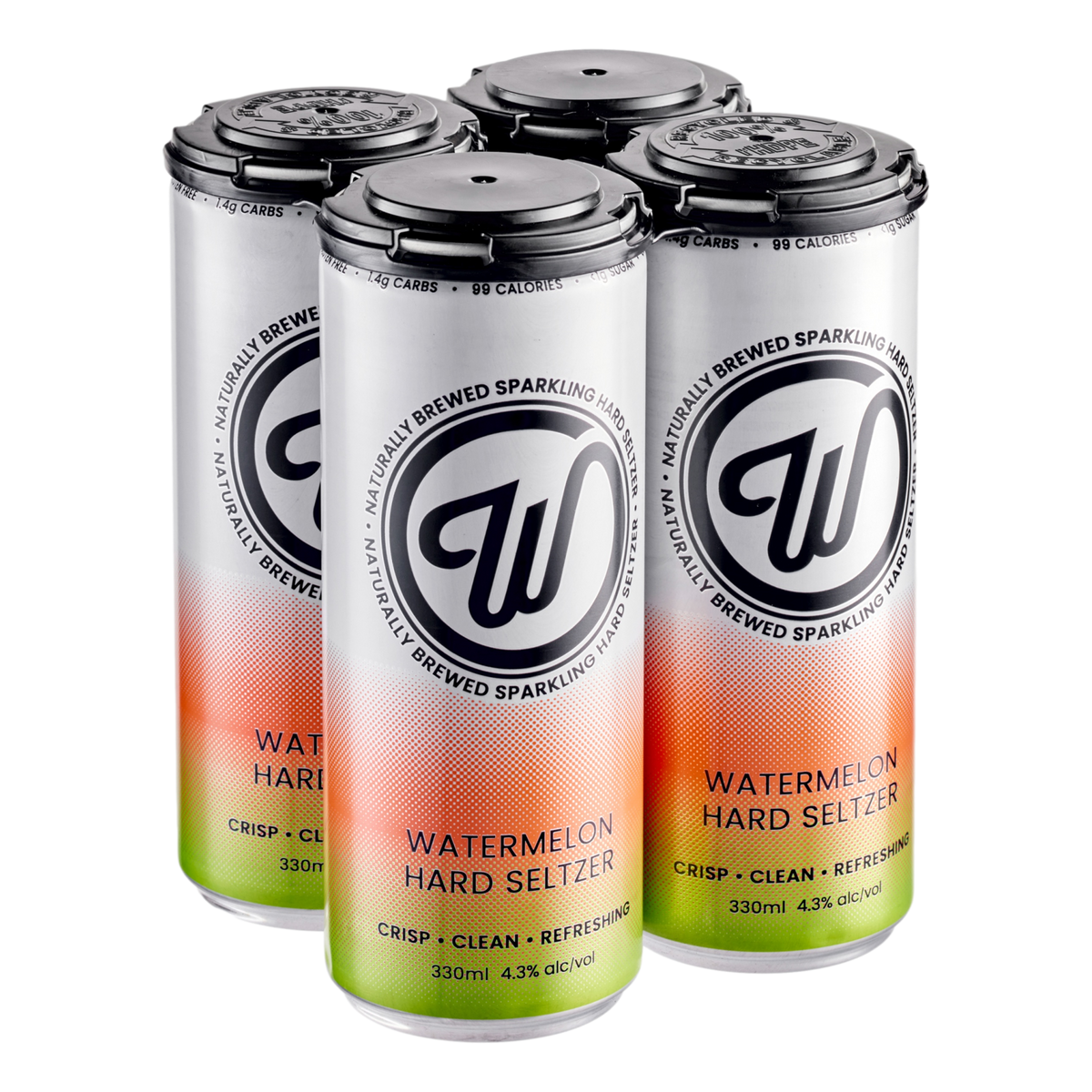 Wayward W Watermelon Hard Seltzer 330ml Can 4 Pack