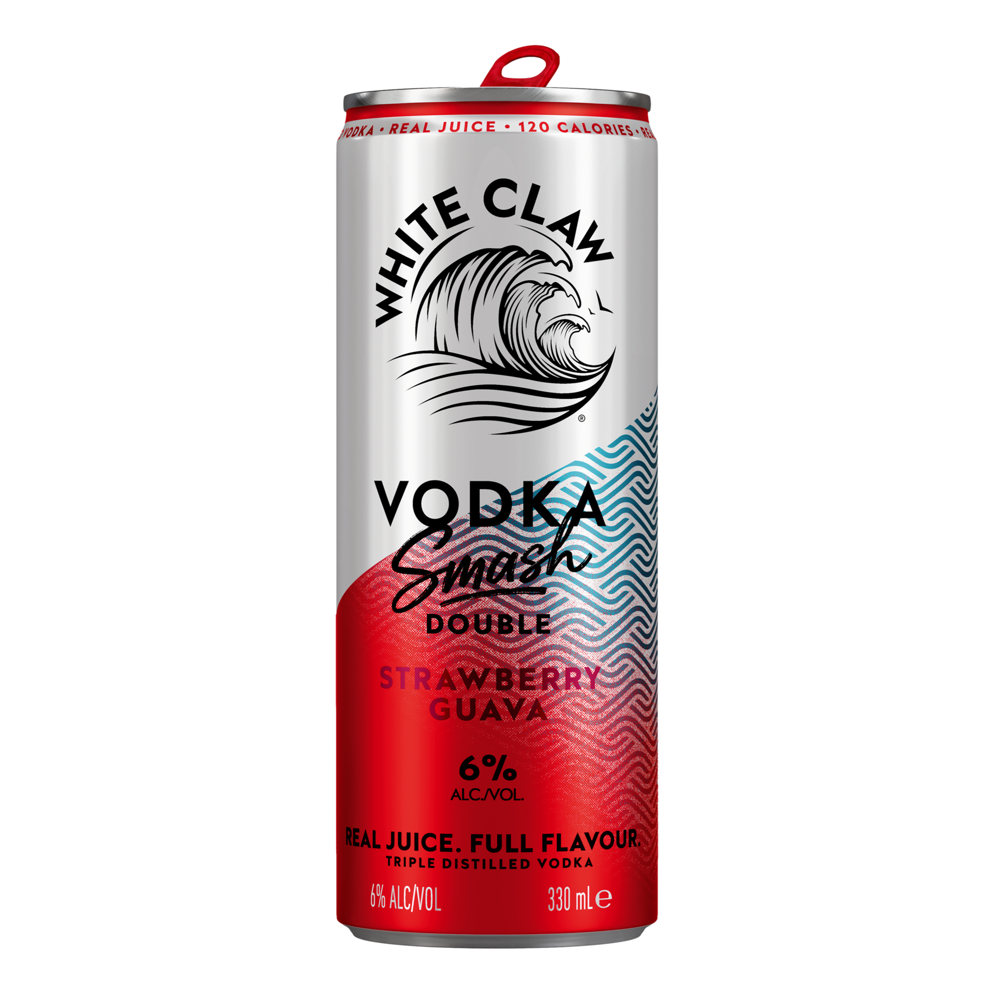 White Claw Smash Double Strawberry Guava Vodka 6% 330ml Can  Case of 24 - Camperdown Cellars