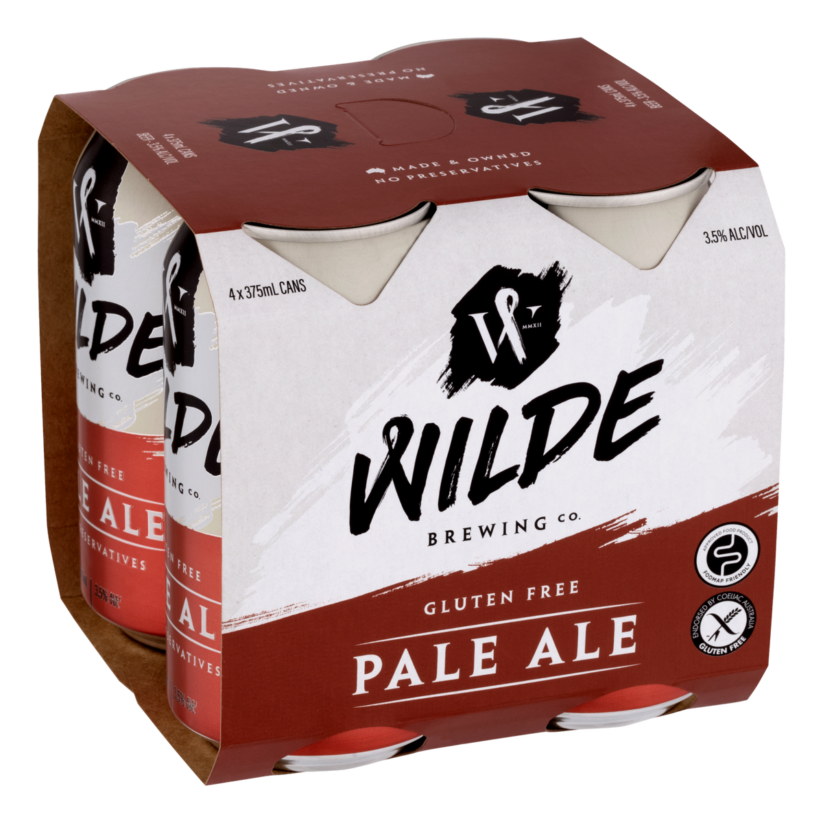 Wilde Gluten Free Pale Ale 375ml Can 4 Pack