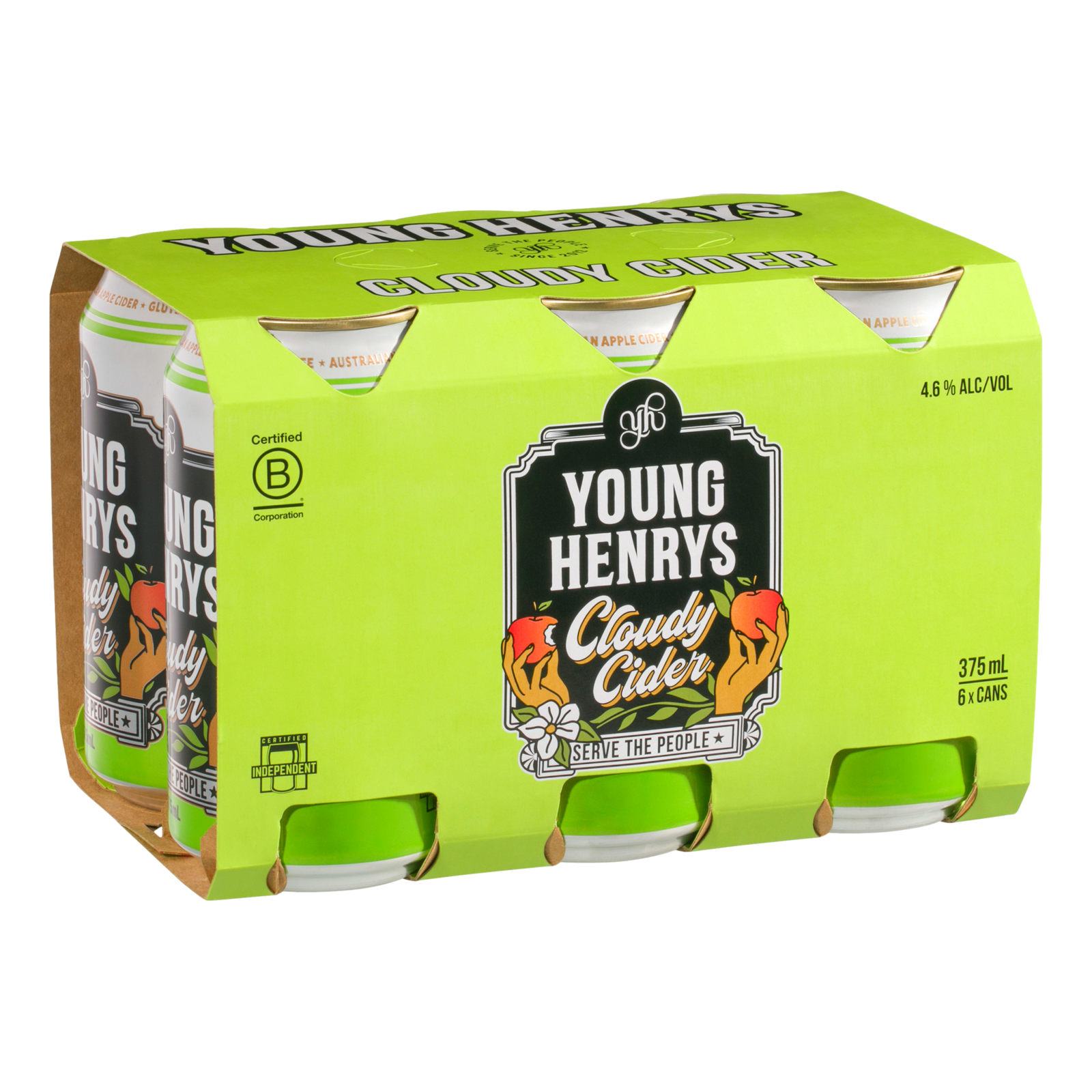 Young Henrys Cloudy Cider 375ml Can 6 Pack