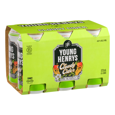 Young Henrys Cloudy Cider 375ml Can 6 Pack