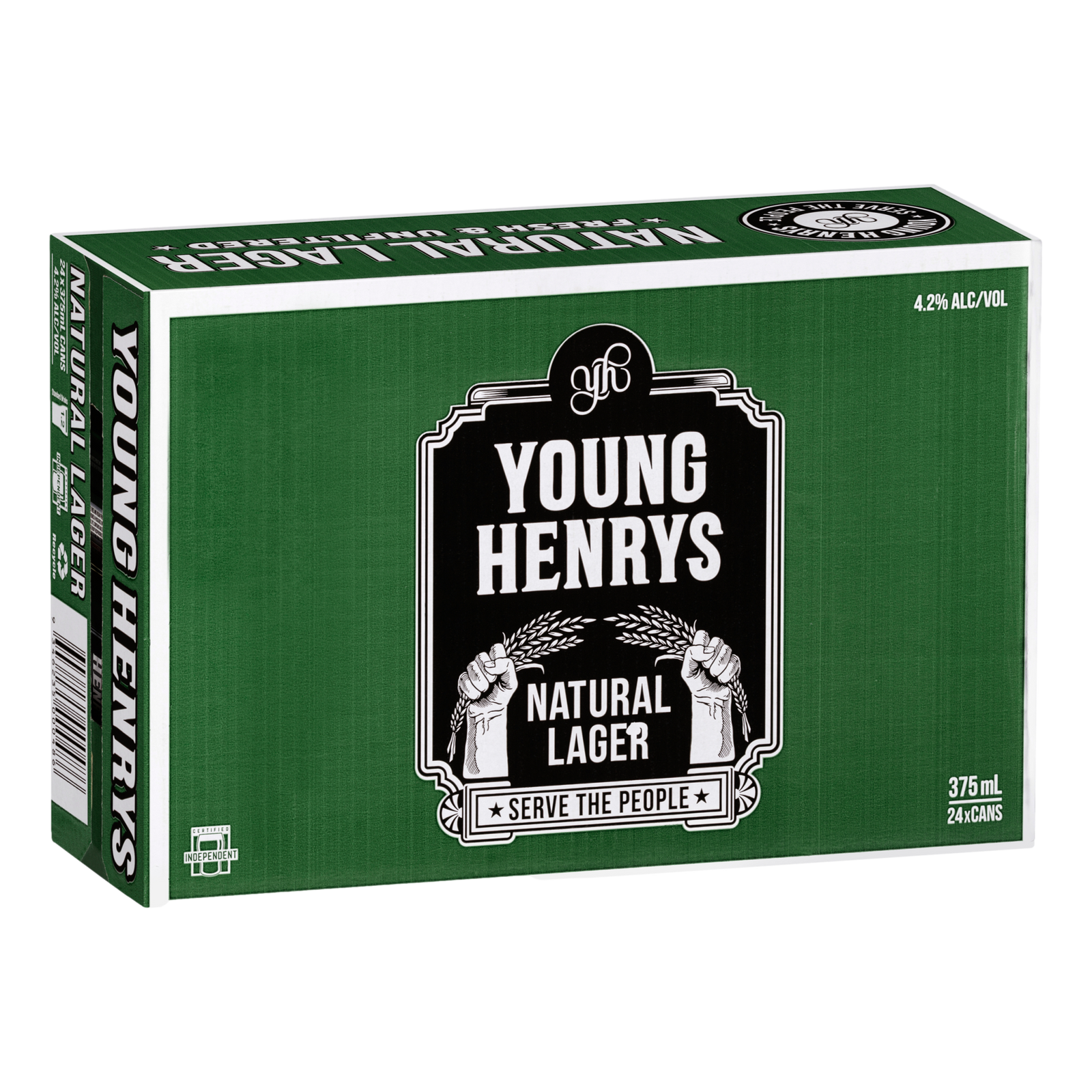 Young Henrys Natural Lager 375ml Can Case of 24