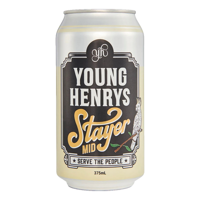 Young Henrys Stayer Mid Strength Lager 3.5% 375ml Can Case of 24