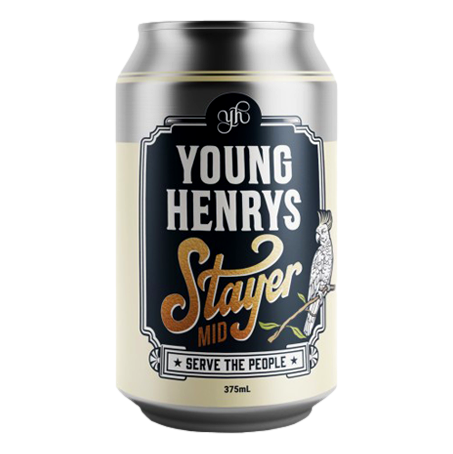 Young Henrys Stayer Mid Strength Lager 3.5% 375ml Can Single