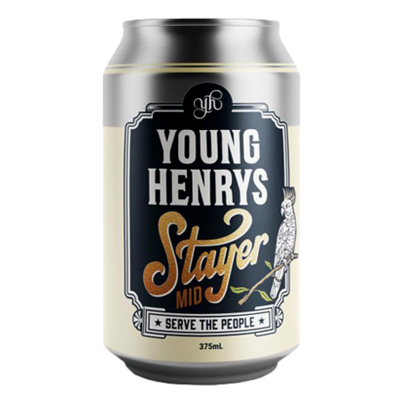 Young Henrys Stayer Mid Strength Lager 3.5% 375ml Can 4 Pack