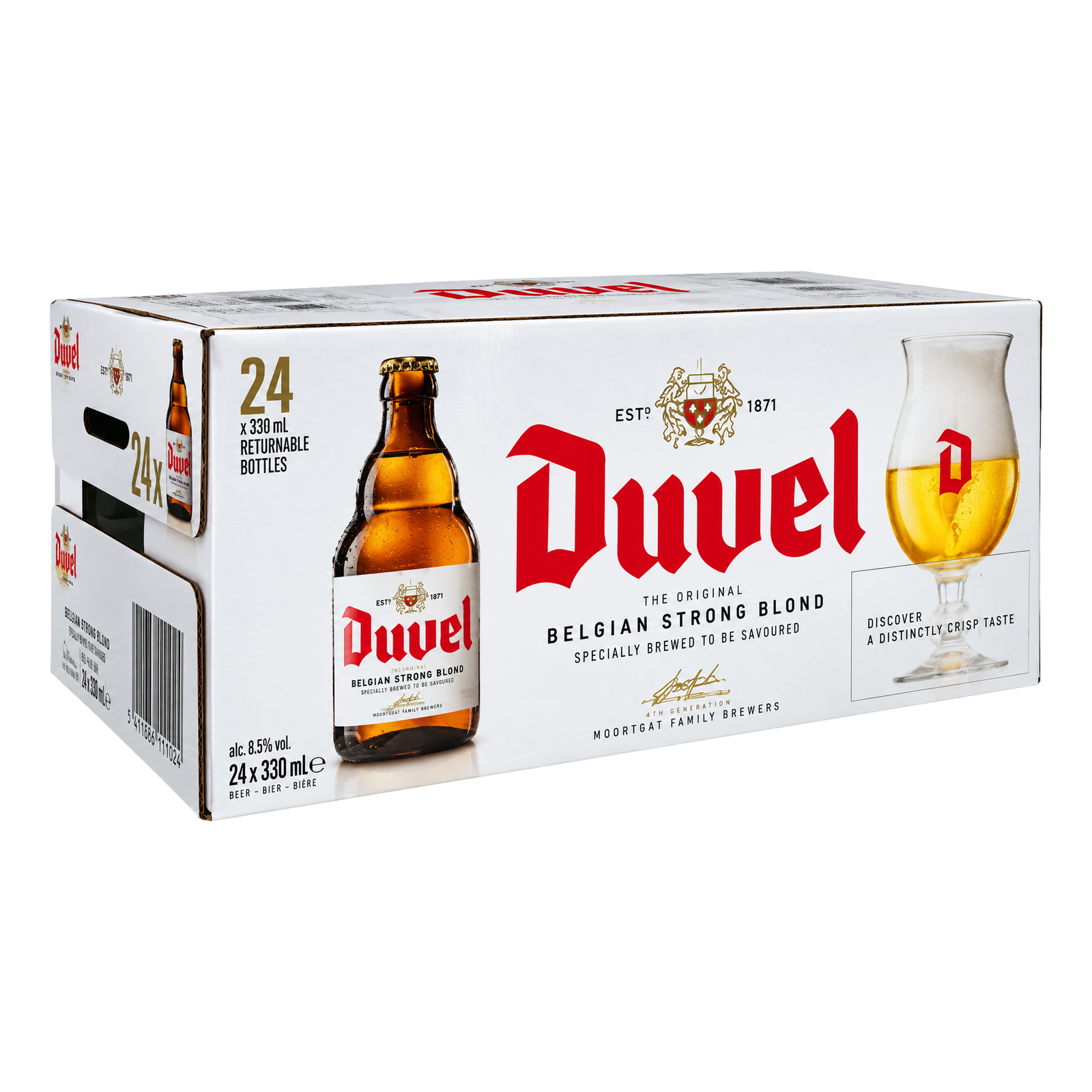 Duvel Belgian Golden Ale 8.5% 330ml Bottle Case of 24