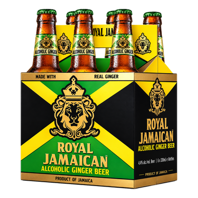 Royal Jamaican Alcoholic Ginger Beer 355ml Bottle 6 Pack