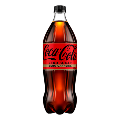 Coca-Cola ZERO SUGAR ZERO CAFFEINE 1.25L Bottle  Case of 12