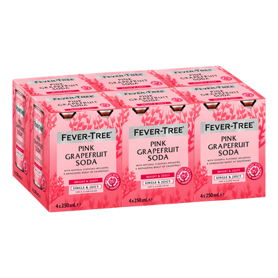 Fever Tree Pink Grapefruit Soda 250ml Can Case of 24
