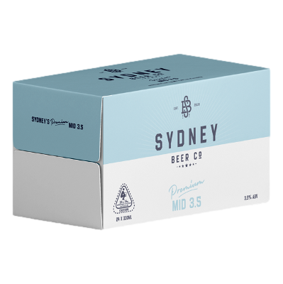 Sydney Beer Co. Mid-Strength Lager 3.5% 330ml Bottle Case of 24