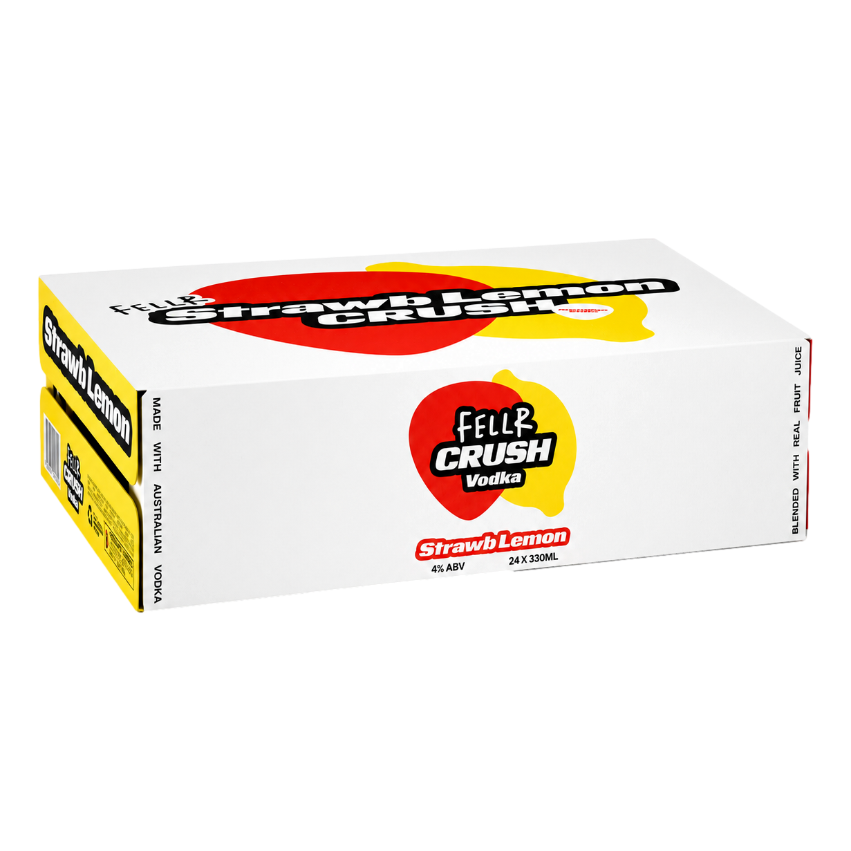 FELLR CRUSH Vodka Strawberry Lemon 4% 330ml Can Case of 24