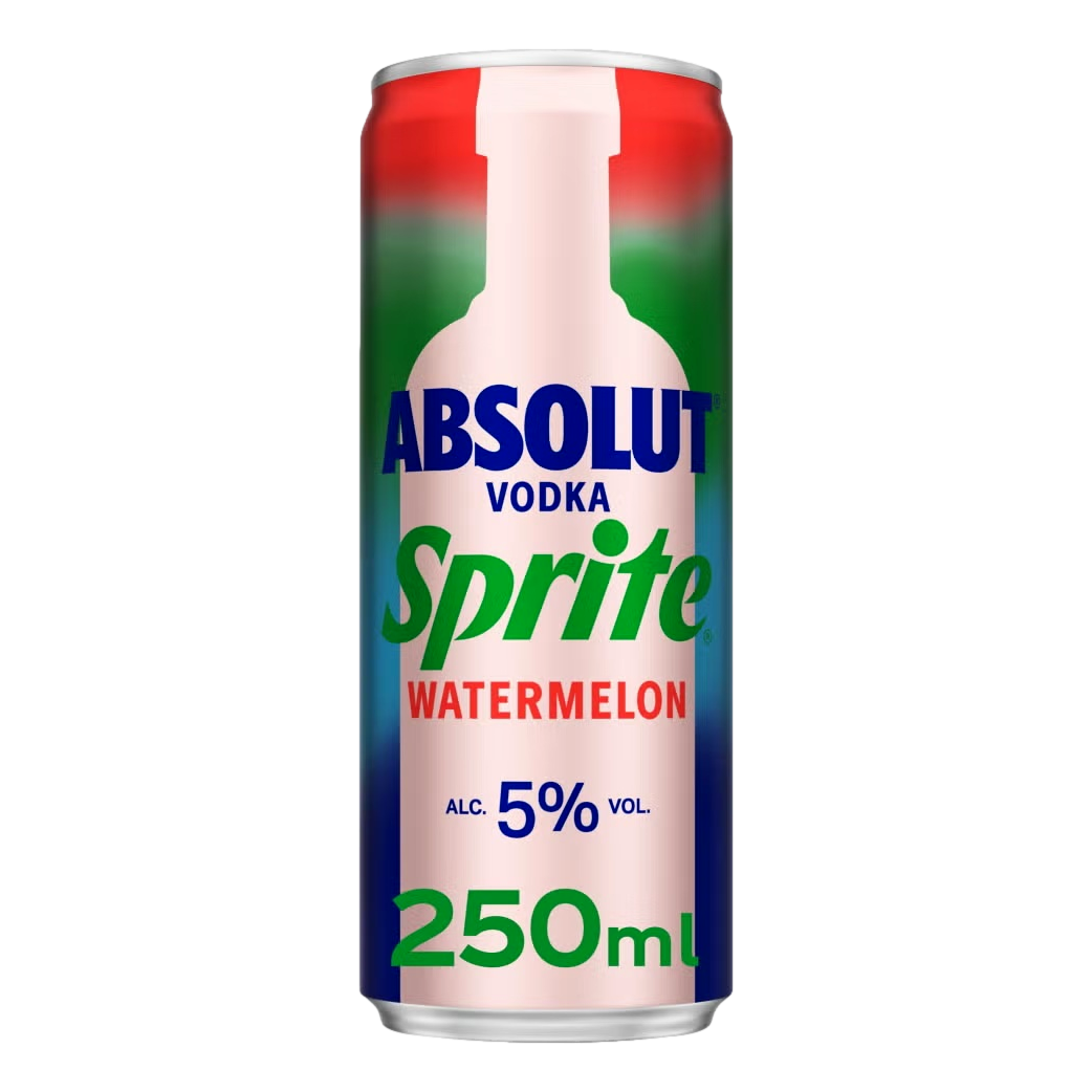 Absolut Vodka & Sprite ZERO Watermelon Lemonade Premix 330ml Can Single