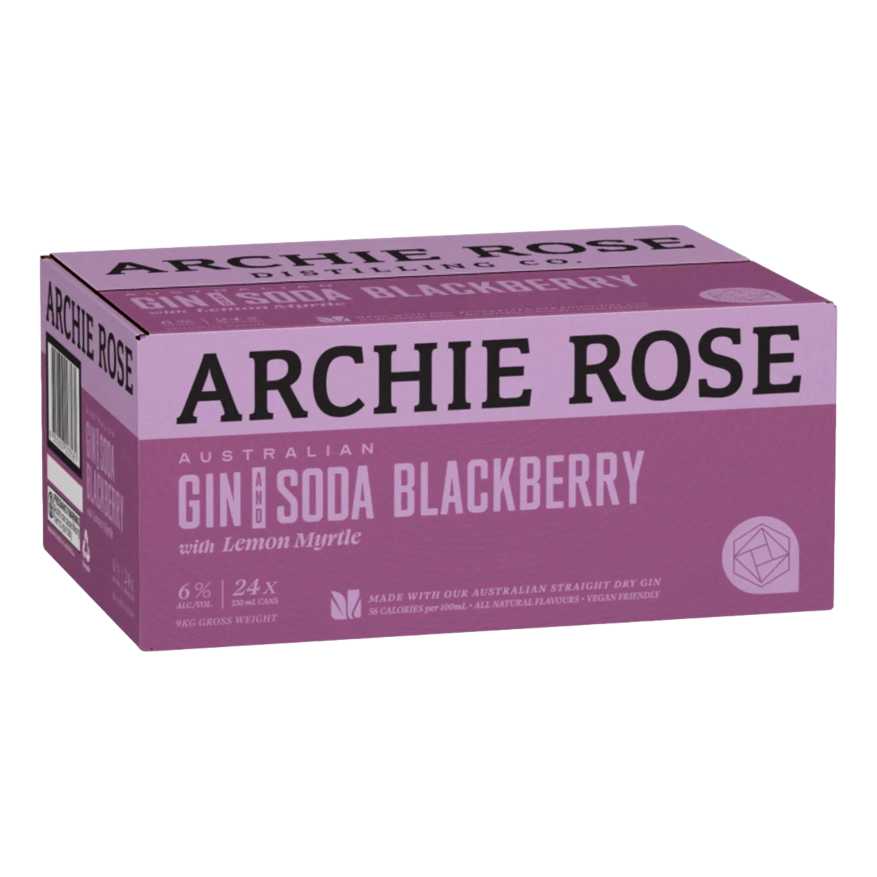 Archie Rose Gin & Blackberry Soda 330ml Can Case of 24