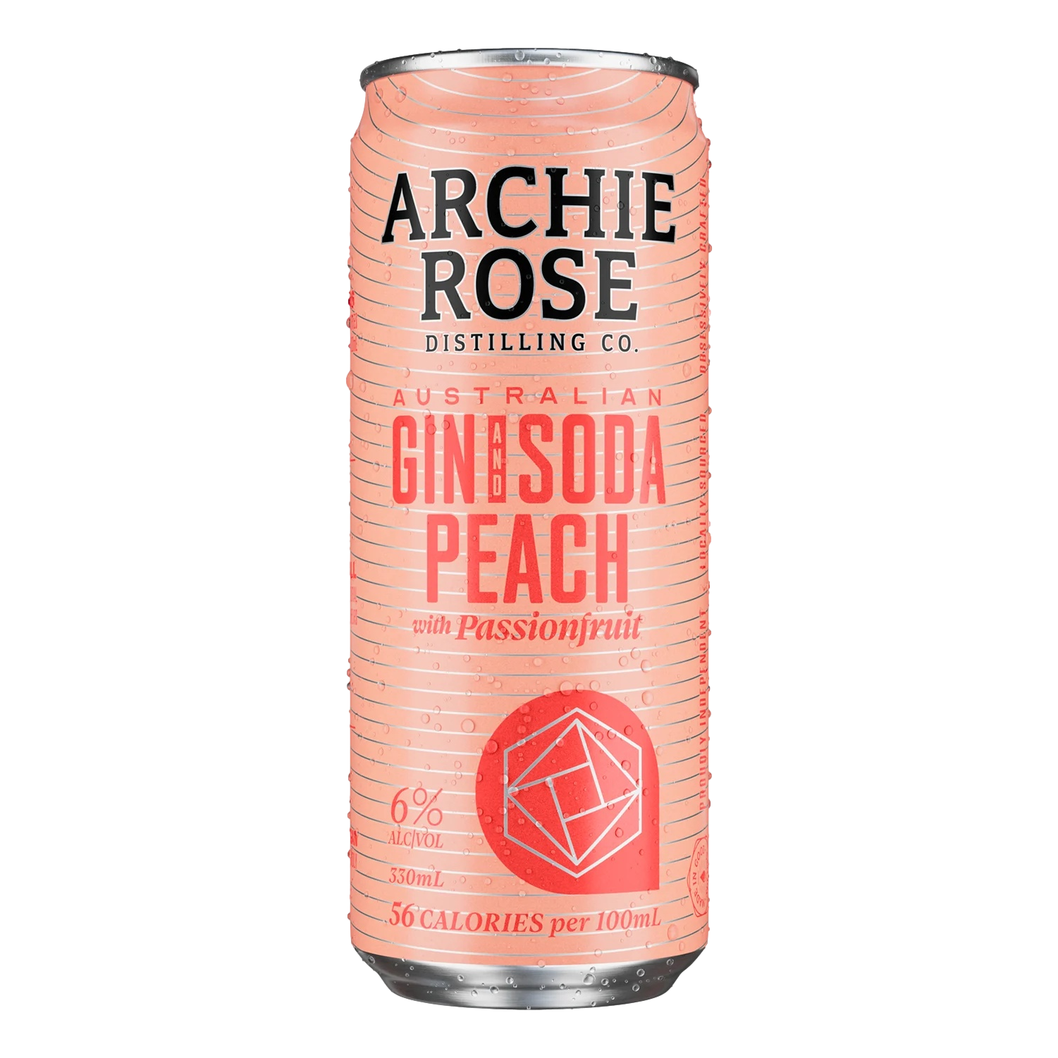 Archie Rose Gin & Peach Soda 330ml Can Single