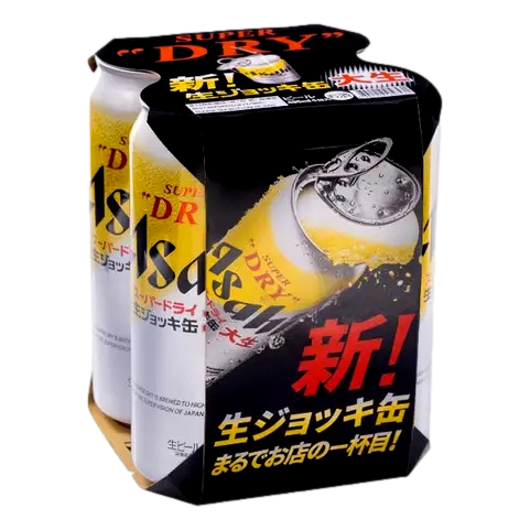 Asahi Super Dry Nama Mug 485ml Can 4 Pack