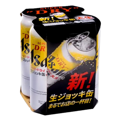 Asahi Super Dry Nama Mug 485ml Can 4 Pack