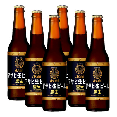 Asahi Black Draft Munich Type Lager 334ml Bottle 6 Pack