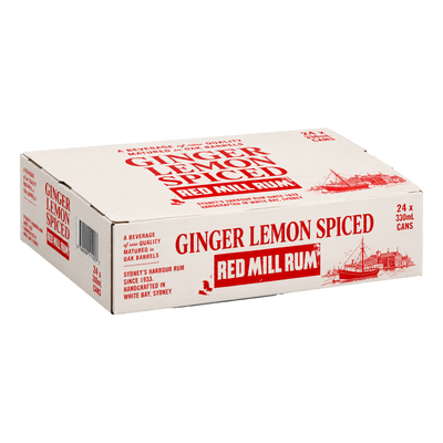 Red Mill Ginger Lemon Spiced Rum 5% 330ml Can Case of 24