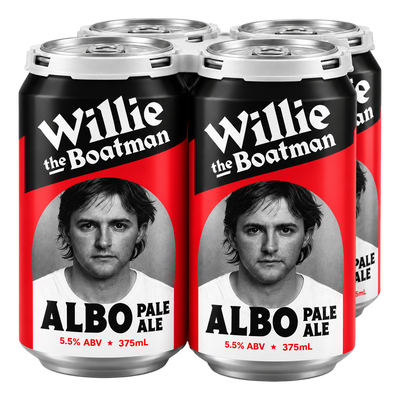 Willie The Boatman Albo Pale Ale 5.5% 375ml Can 4 Pack
