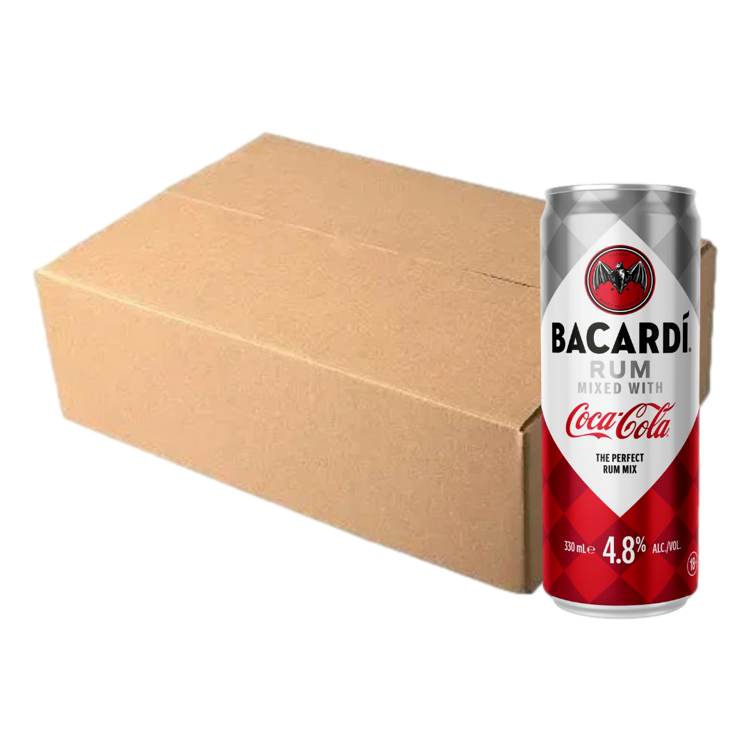 Bacardi Superior Rum & Coca-Cola 330ml Can Case of 24