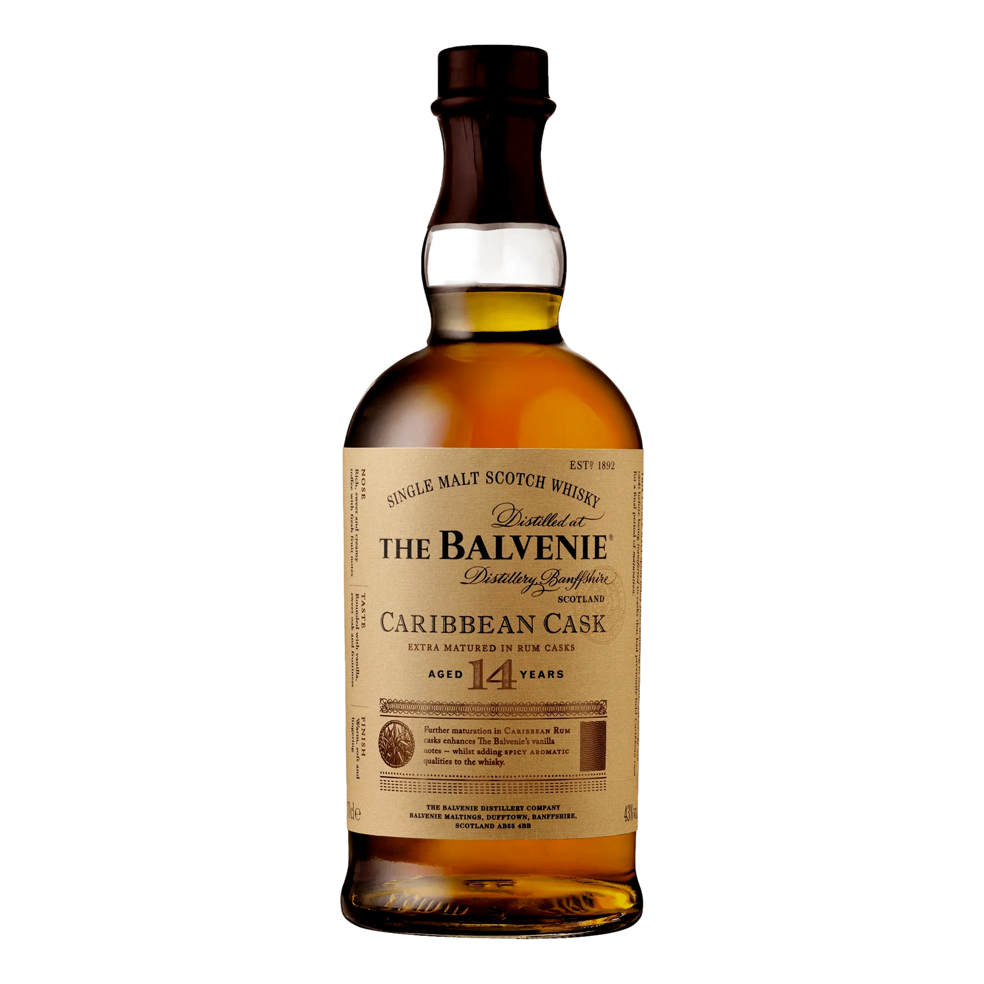 The Balvenie Caribbean Cask Single Malt Scotch Whisky 14YO 700ml