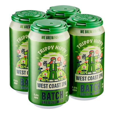 Batch Brewing Trippy Hippy West Coast IPA 375ml Can 4 Pack