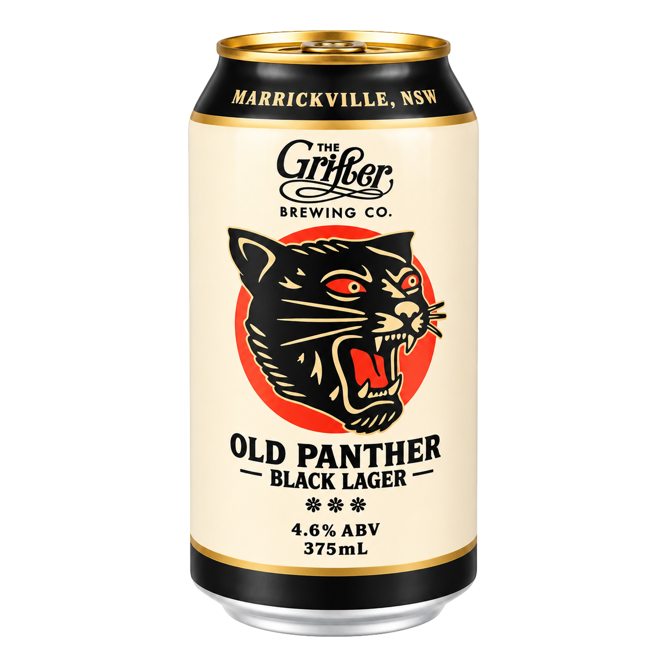Grifter Old Panther Black Lager 4.6% 375ml Can Single