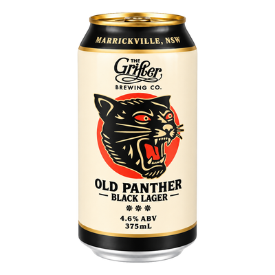 Grifter Old Panther Black Lager 4.6% 375ml Can Case of 24