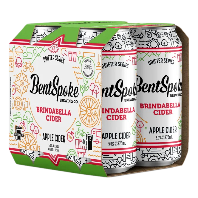 BentSpoke Brindabella Apple Cider 375ml Can 4 Pack - Camperdown Cellars