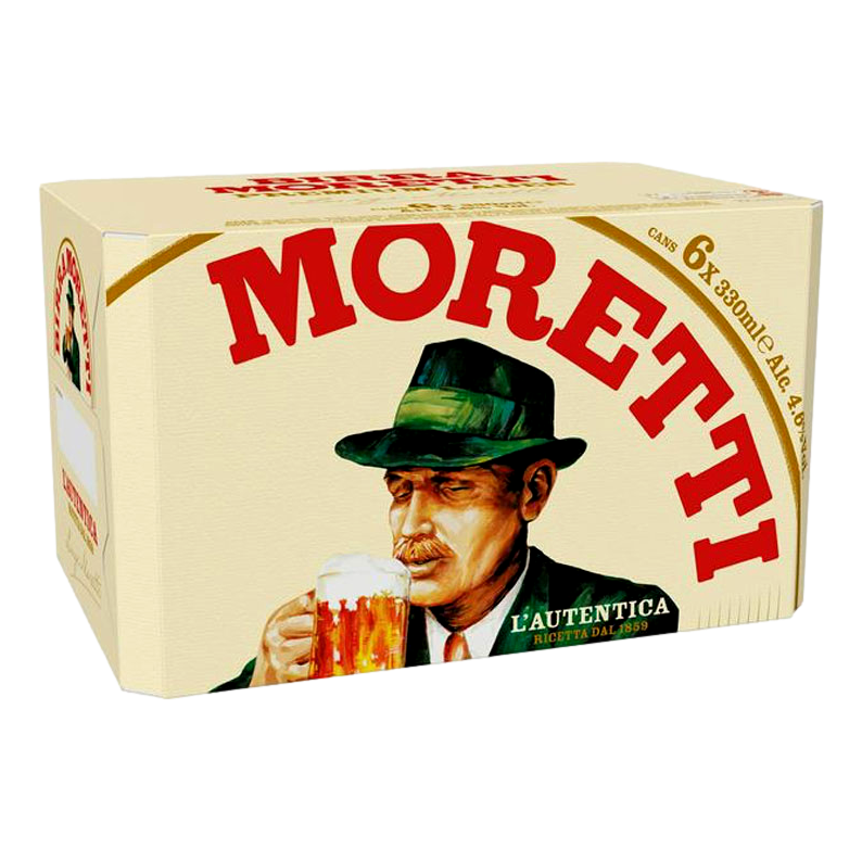 Birra Moretti Premium Lager 330ml Bottle Case of 24