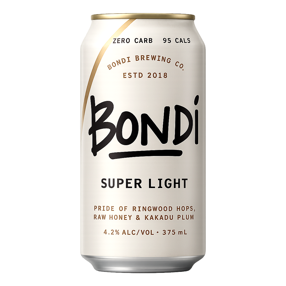 Bondi Brewing Super Light Lager  4.2% 375ml Can Single
