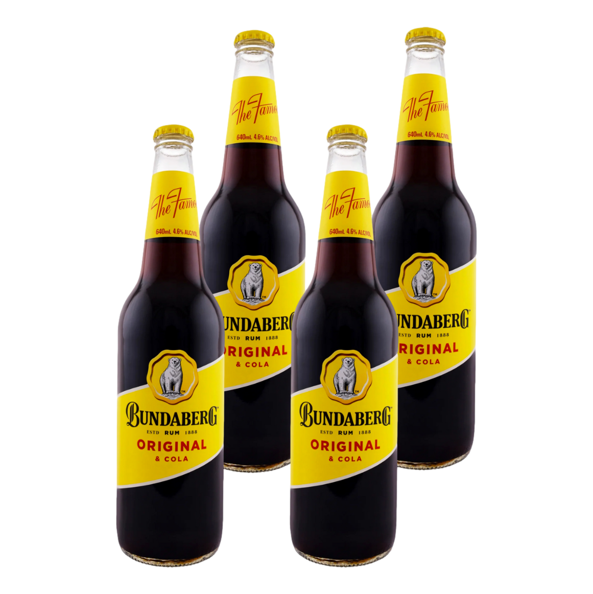 Bundaberg Original UP Rum & Cola 640ml Bottle 4 Pack - Camperdown Cellars