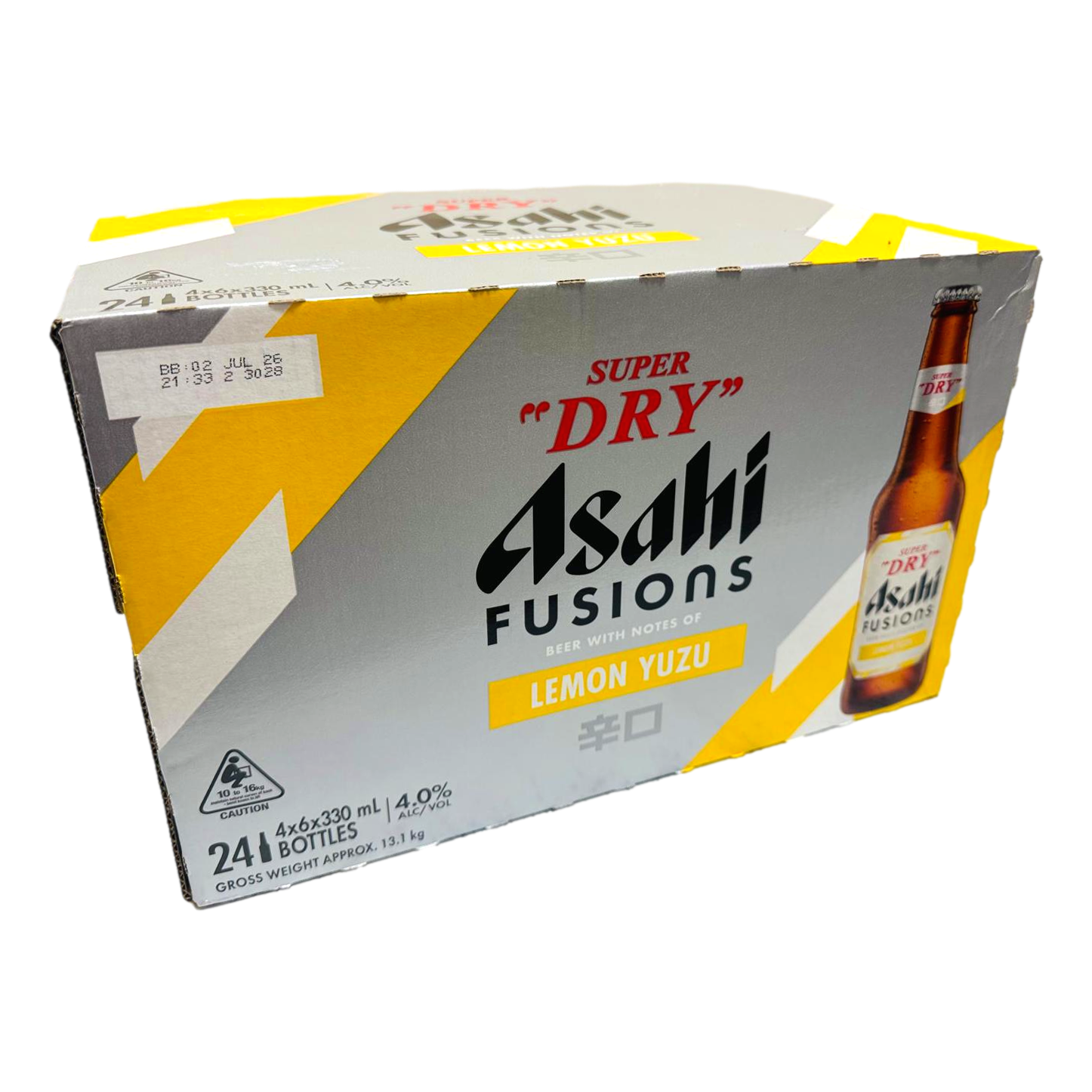 Asahi Super Dry FUSIONS Lager Lemon Yuzu 330ml Bottle Case of 24