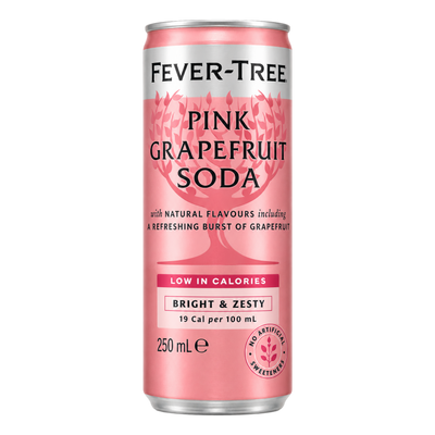 Fever Tree Pink Grapefruit Soda 250ml Can Case of 24